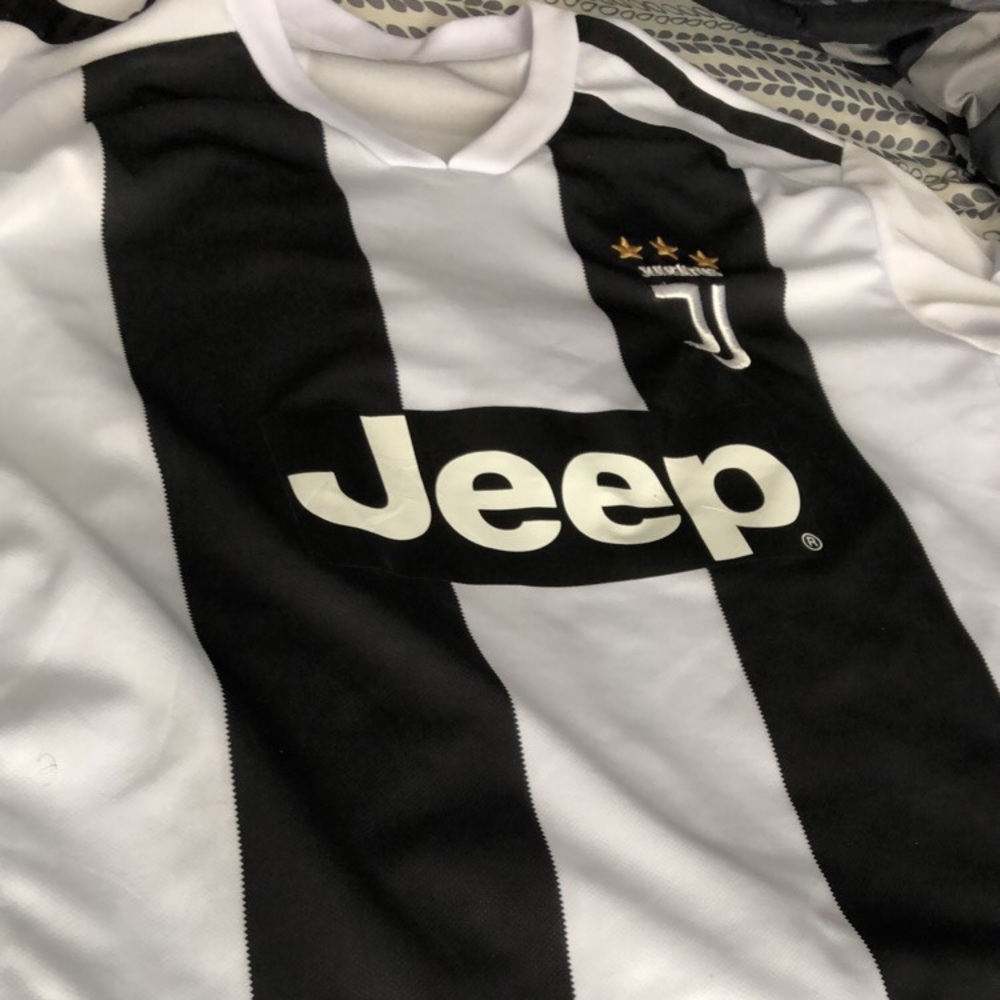 White & Black Ronaldo Jersey